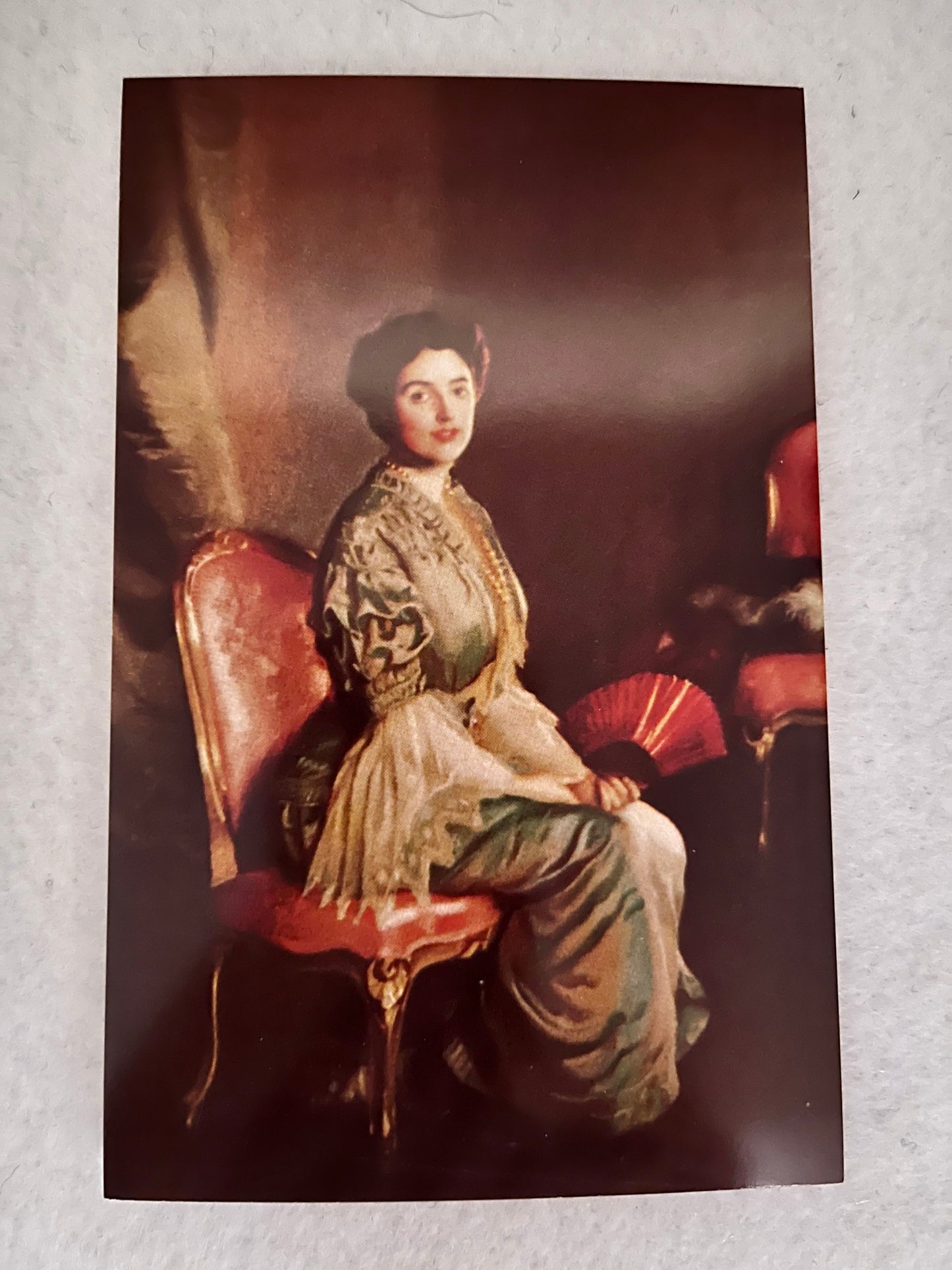 "Red Fan" by Paxton Post Card