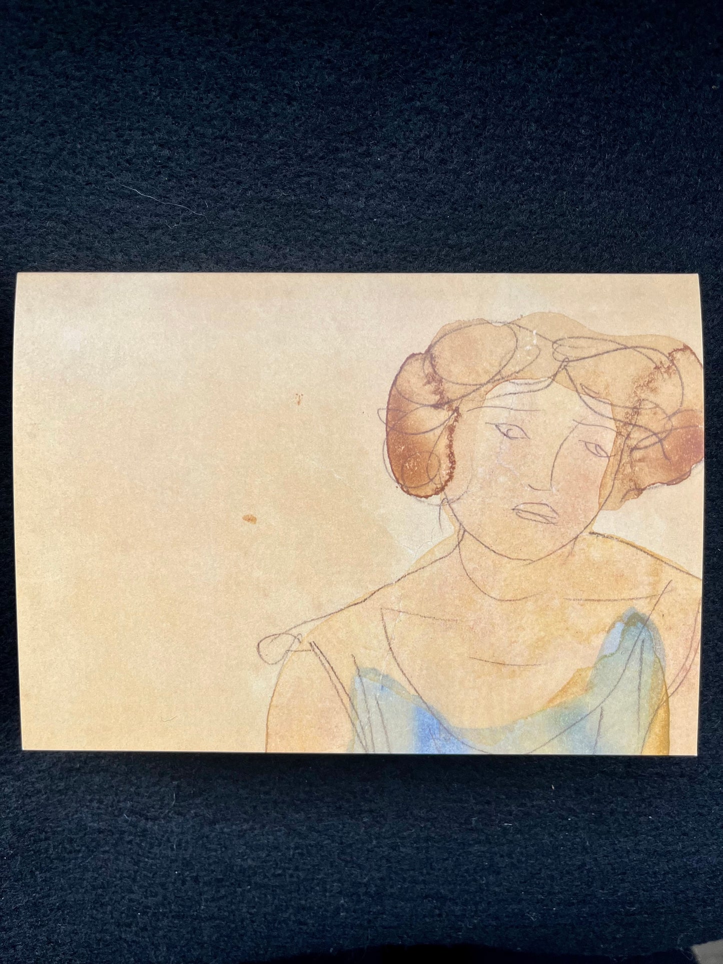 "Kneeling Woman in a Dress" Rodin Sketch Note Card