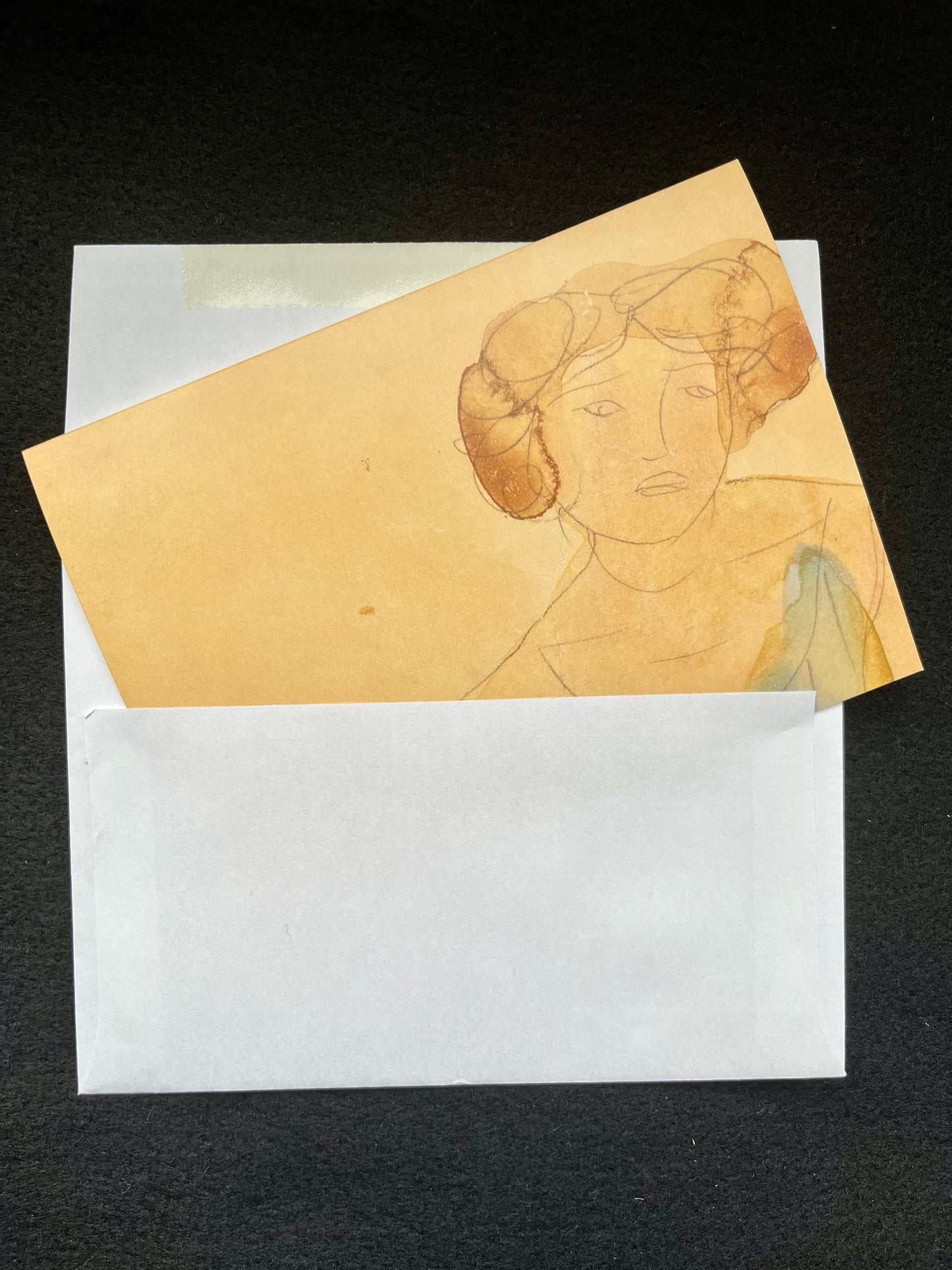 "Kneeling Woman in a Dress" Rodin Sketch Note Card
